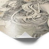 Art Nouveau Vrouw -geïnspireerd Portret Foto Afdruk (Hoek)