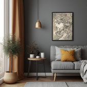 Art Nouveau Vrouw -geïnspireerd Portret Poster