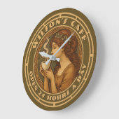 Art Nouveau Vrouw Koffie Cafe Grote Klok (Hoek)