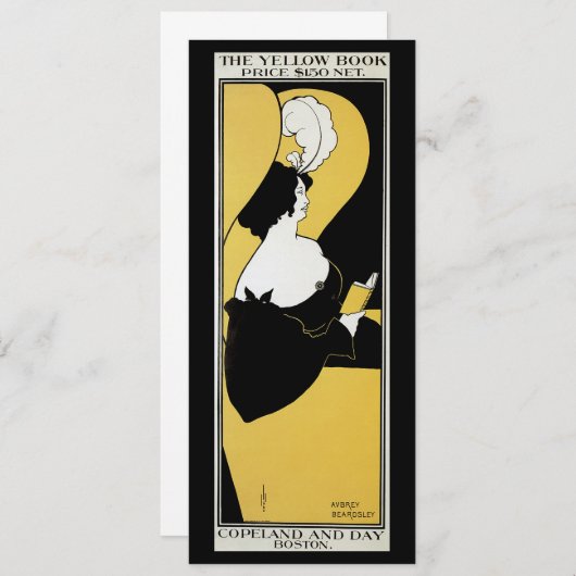  Art Nouveau, Vrouw leest een Geel Boek (Voorkant / Achterkant)