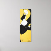 Art Nouveau, Vrouw leest een Geel Boek Canvas Afdruk (Voorkant)