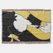  Art Nouveau, Vrouw leest een Geel Boek Deken (Voorkant)