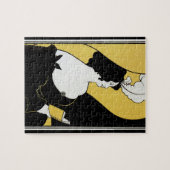  Art Nouveau, Vrouw leest een Geel Boek Legpuzzel (Horizontaal)