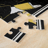  Art Nouveau, Vrouw leest een Geel Boek Legpuzzel (Zijkant)