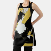  Art Nouveau, Vrouw leest een Geel Boek Schort (Insitu)