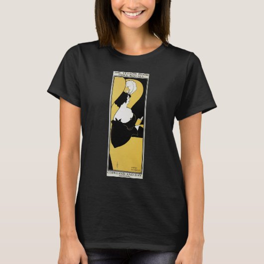  Art Nouveau, Vrouw leest een Geel Boek T-shirt (Voorkant)