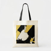  Art Nouveau, Vrouw leest een Geel Boek Tote Bag (Voorkant)