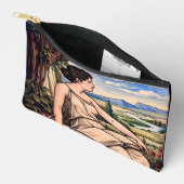 Art Nouveau vrouw leest onder boom Etui (Open)