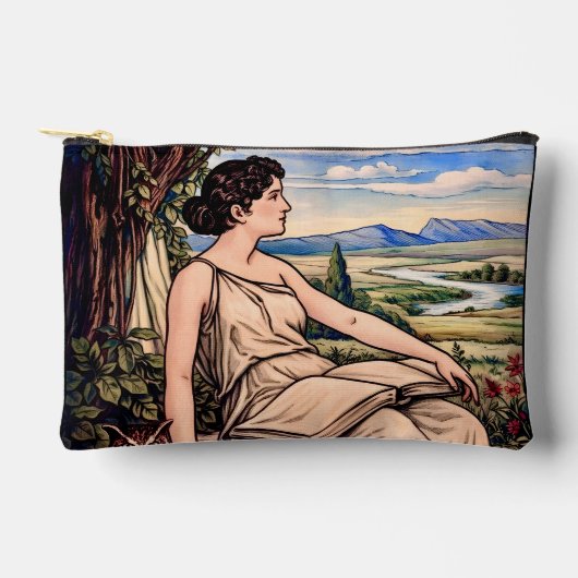 Art Nouveau vrouw leest onder boom Etui (Voorkant)