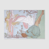 Art Nouveau Vrouw Man Paar Decoupage Tissuepapier (Voorkant)