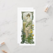  Art Nouveau Vrouw met Bloemen door Sonrel Kaart (Voorkant / Achterkant in situ)