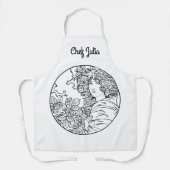 Art Nouveau-vrouw met bloemen Schort (Voorkant)