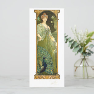  Art Nouveau Vrouw met Vogels door Sonrel Kaart