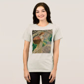 Art Nouveau Vrouw Perziken Havermout Tri-Blend Shirt (Voorkant volledig)