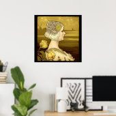 Art Nouveau-vrouw van Paul Berthon Poster (Thuiskantoor)