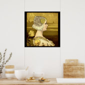 Art Nouveau-vrouw van Paul Berthon Poster (Keuken)