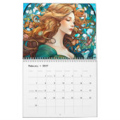 Art Nouveau Vrouwen in Bloei Kalender (Feb 2027)