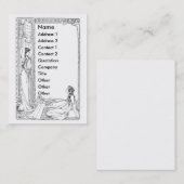 Art Nouveau Vrouwen met Rozen en zon Visitekaartje (Voorkant / Achterkant)