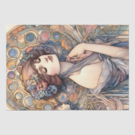 Art Nouveau Vrouwen Tissuepapier voor Kunst en Amb