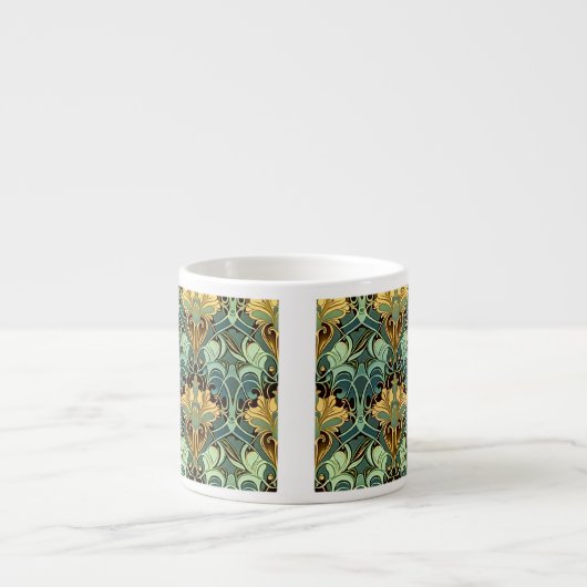 Art Nouveau Wallpaper Espresso Mok (Voorkant)