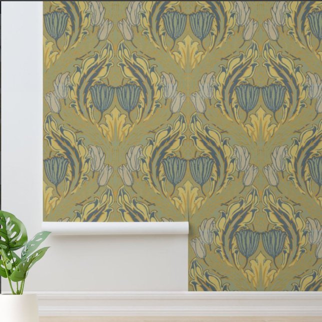  Art Nouveau Walter Crane Tulpenpatroon Behang (Creator heeft geüpload)