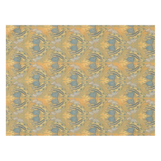  Art Nouveau Walter Crane Tulpenpatroon Tafelkleed (Voorkant (Horizontaal))