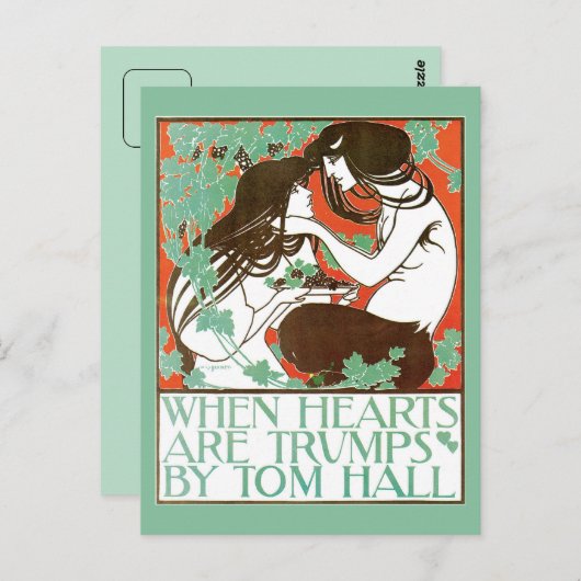 Art Nouveau, wanneer harten trommels zijn Briefkaart (Voorkant / Achterkant)