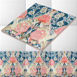 Art Nouveau Waratah & Flanel Pattern Tegeltje<br><div class="desc">Deze  Art Nouveau Australian waratah en flanel bloemmotief is afgeleid van een antiek 1915 print ontwerp. U kunt de achtergrondkleur aanpassen.</div>