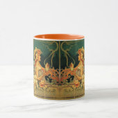 Art nouveau warme chocolademelk advertentie rood g mok (Midden)