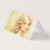 Art Nouveau watercolour portrait  Kaart (Voorkant)