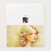 Art Nouveau watercolour portrait  Kaart (Buitenkant ongevouwen)