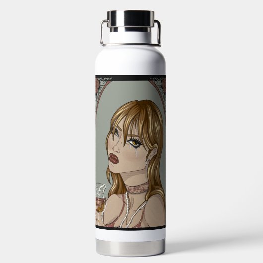 Art Nouveau Waterfles (Achterkant)