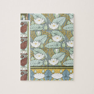 Art Nouveau, Waterlily Garden Flowers Legpuzzel