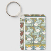 Art Nouveau, Waterlily Garden Flowers Sleutelhanger (Voorkant)