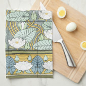  Art Nouveau, Waterlily Garden Flowers Theedoek (Quarter Fold)