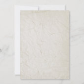 Art Nouveau Waterverf Bloemen Koe Schedel Huwelijk Kaart (Achterkant)