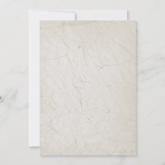 Art Nouveau Waterverf Bloemen Koe Schedel Huwelijk Kaart (Achterkant)