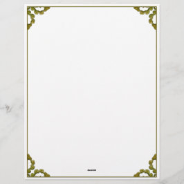 Art Nouveau waterverf groene bladeren Briefhoofd