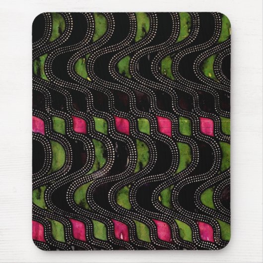 Art Nouveau Wave Pattern - Mousepad Muismat (Voorkant)