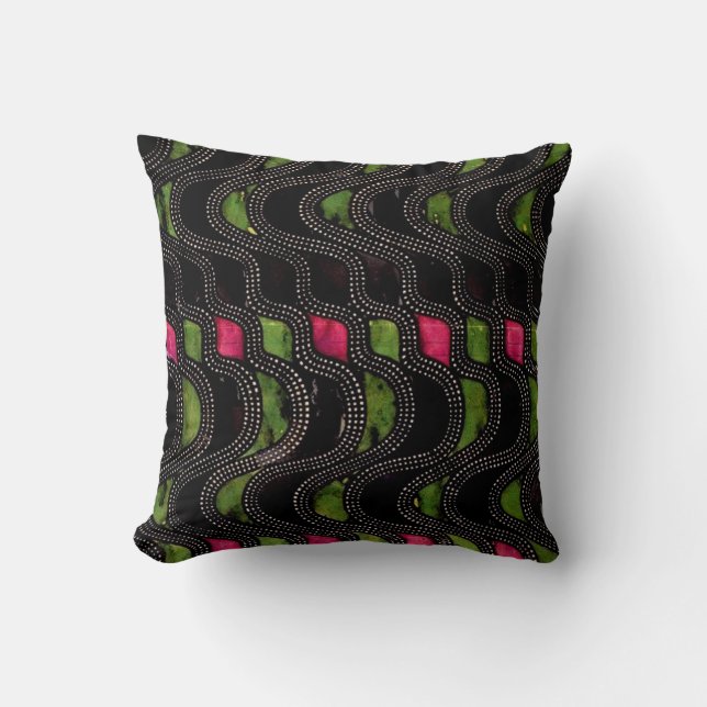 Art Nouveau Wave Pattern Pillow Kussen (Voorkant)