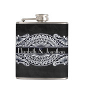 Art Nouveau Wedding Heupfles (Voorkant)