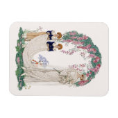 Art Nouveau Wedding Illustration – Vintage Bridal  Magneet (Horizontaal)