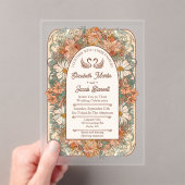 Art Nouveau Wedding Invitation Acryl Uitnodigingen (Insitu (Draagbaar))
