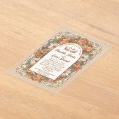 Art Nouveau Wedding Invitation Acryl Uitnodigingen (Laagn)