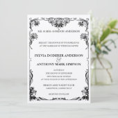 Art Nouveau Wedding Invitation Kaart (Staand voorkant)