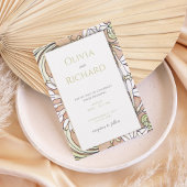 Art Nouveau Wedding Invitation Kaart