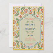 Art Nouveau Wedding Invitation Kaart (Voorkant)