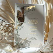 Art Nouveau Wedding Invitation Salvaged Retro Folie Uitnodiging