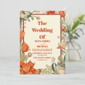  Art Nouveau Wedding Kaart (Staand voorkant)