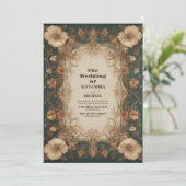  Art Nouveau Wedding Kaart (Staand voorkant)